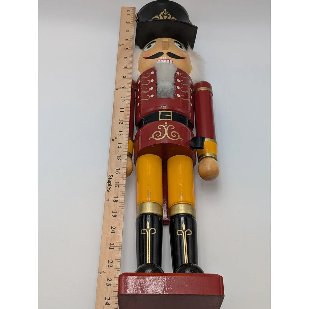 Nutcracker 24in Red Soldier Traditional Wood Christmas Decor Christmas Wood VTG